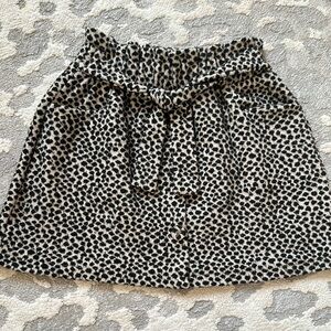 Zara Black and White Skater Mini Skirt